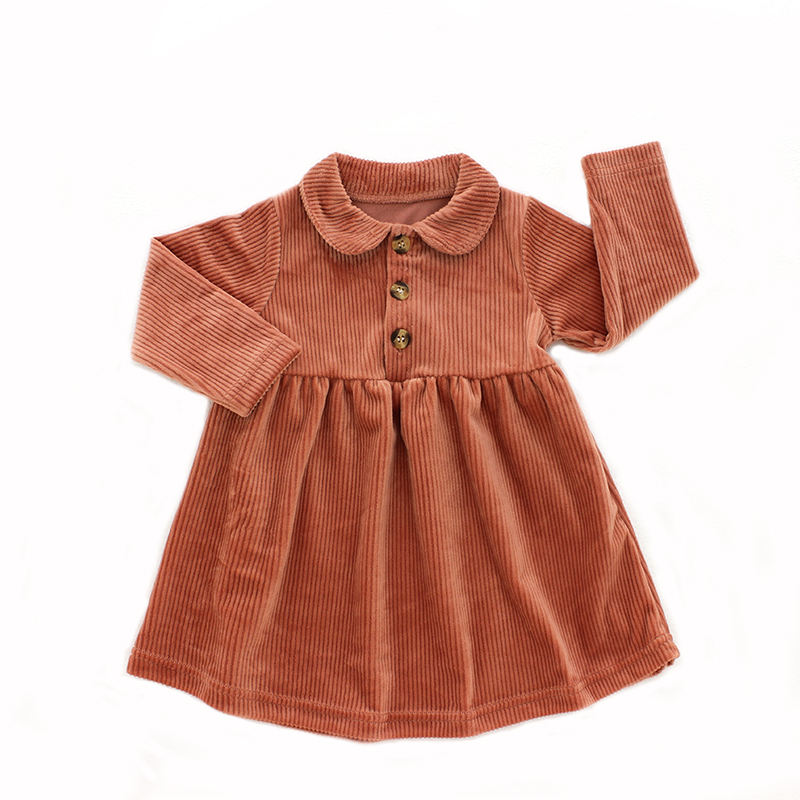 Nova chegada outono inverno mangas compridas boutique infantil vestidos de bebê criança crianças vestidos de menina