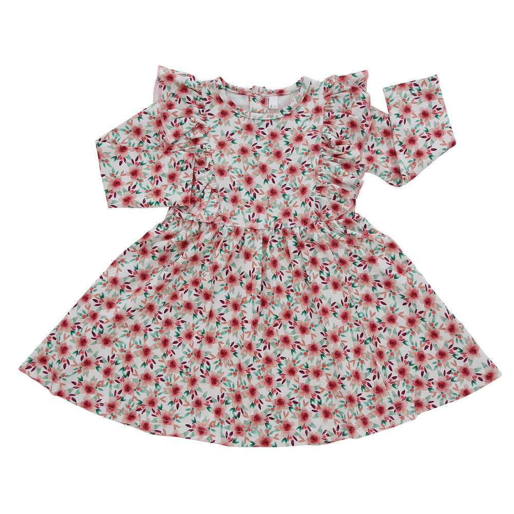 Mais recente design meninas de meninas vestidos roupas casuais roupas de festa adorável outono manga longa moda bebê saia personalizada aceitável