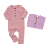Macacão de algodão spandex de bambu manga longa lindo macacão de bebê em cores sólidas outono infantil macacão com zíper