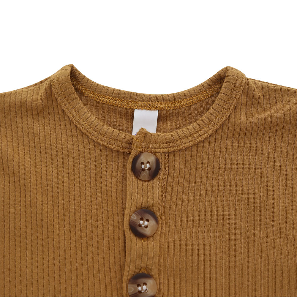 Camisa de manga curta de bambu para recém-nascidos, extremamente macio, 100% algodão, pijama com botão, conjuntos de roupas para meninos e meninas