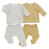 Conjunto de roupas para bebês recém-nascidos, listras horizontais, 2 peças, pijama de manga comprida, 100% algodão, venda imperdível