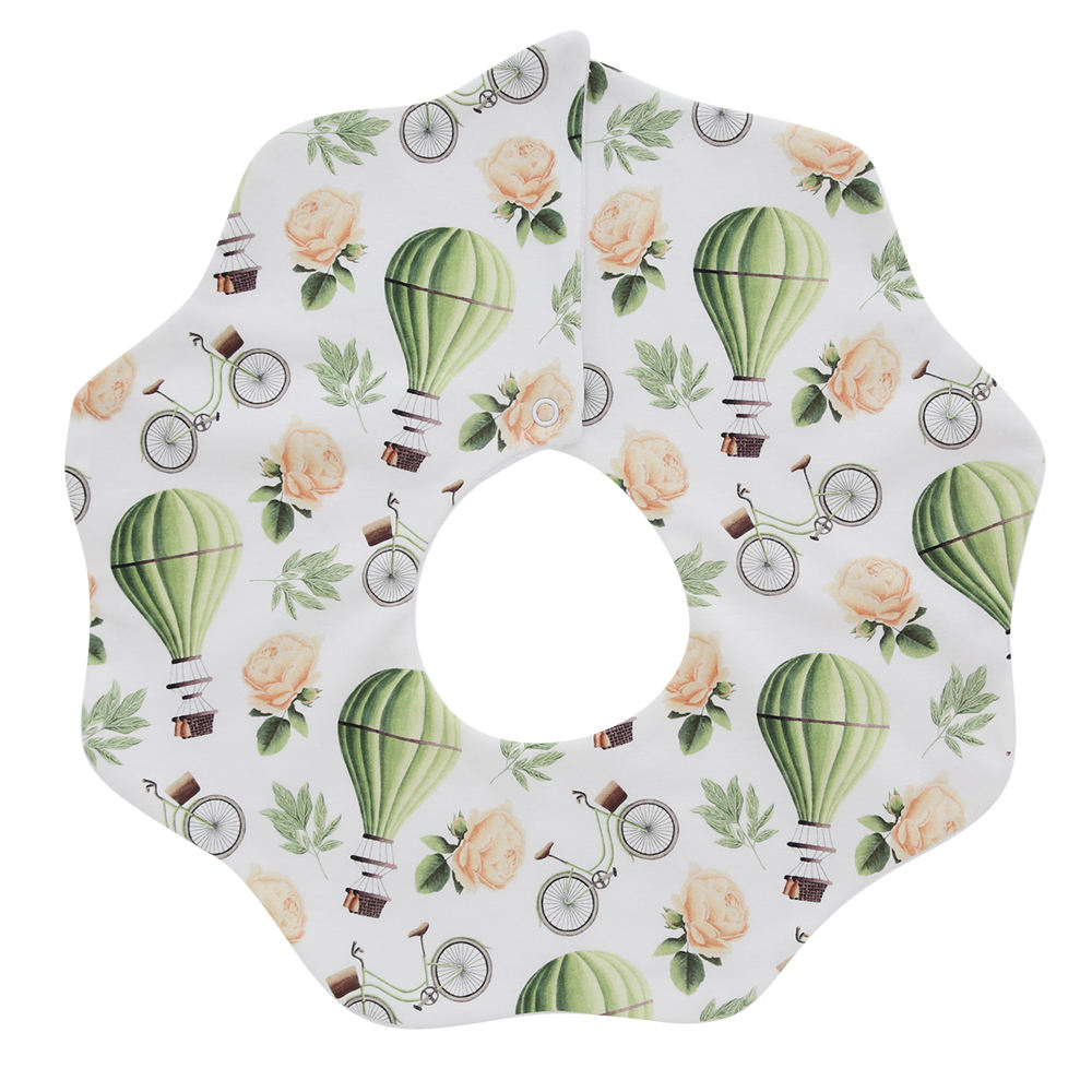 Preço de fábrica no atacado 100% algodão bambu babadores para bebês bonitos personalizados avental de venda quente flor como babadores para bebês