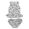 Conjunto de pijamas de bebê direto da fábrica, sem mangas, roupa de dormir, bambu, elastano, algodão, unissex, verão, roupas de duas peças