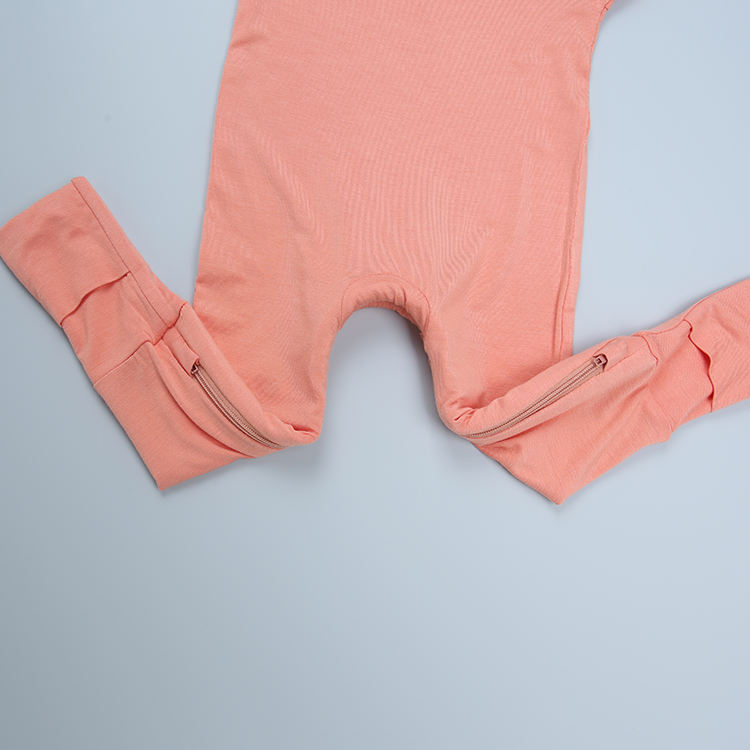 Atacado novo estilo com design de zíper 0-24m conjunto macacão de bebê personalizado cor lisa macacão de bebê recém-nascido roupas terno de bebê