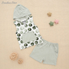 Venda quente de alta qualidade confortável atacado 100% algodão novo design lindo verão sem mangas unisex conjunto de roupas de bebê