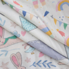 Venda quente novo design personalizado impressão vestido de bebê macio vestidos de chá de bebê adorável vestido de boneca de bambu