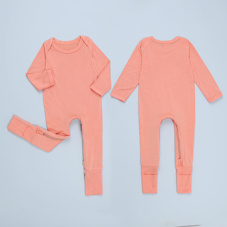 Atacado novo estilo com design de zíper 0-24m conjunto macacão de bebê personalizado cor lisa macacão de bebê recém-nascido roupas terno de bebê