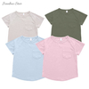 Estilo clássico roupa solta atacado cor sólida pijamas de algodão de bambu manga curta camiseta para bebês crianças adultos