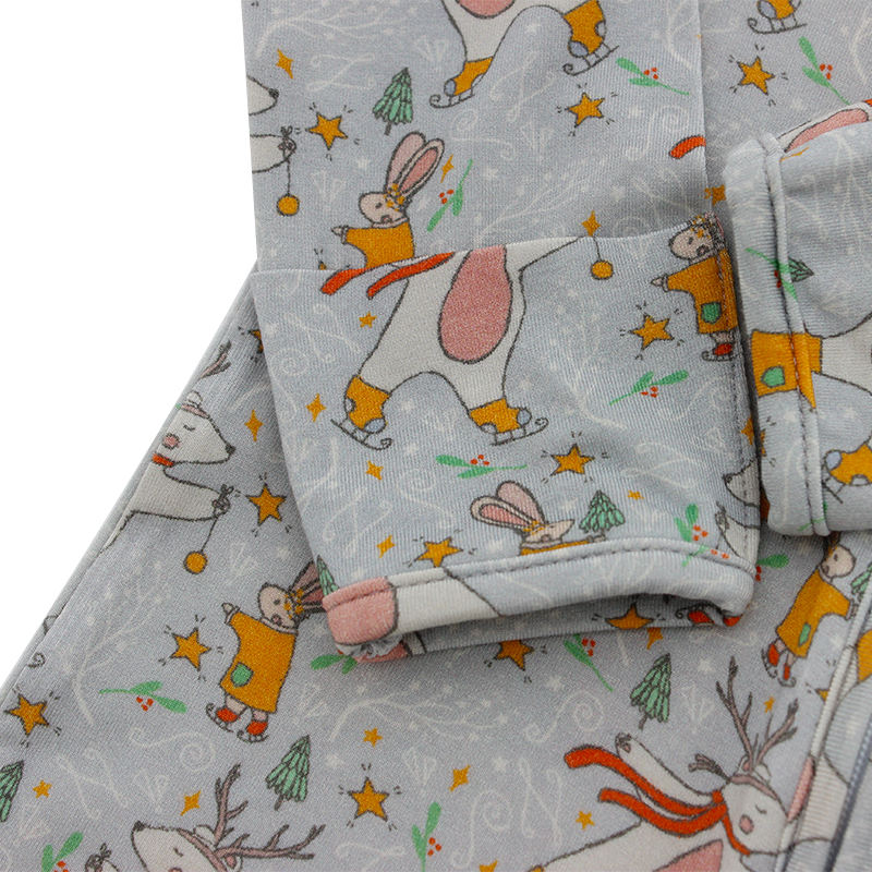 Moda novo design confortável personalizado 100% algodão macio inverno manga comprida bebê recém-nascido macacão com zíper