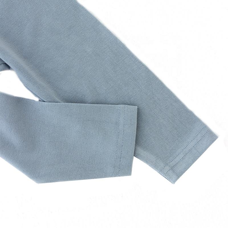 Conjunto de ternos de manga comprida de bambu elastano algodão macio conjunto de pijamas de bebê unissex roupas infantis ecológicas 2 peças roupas casuais