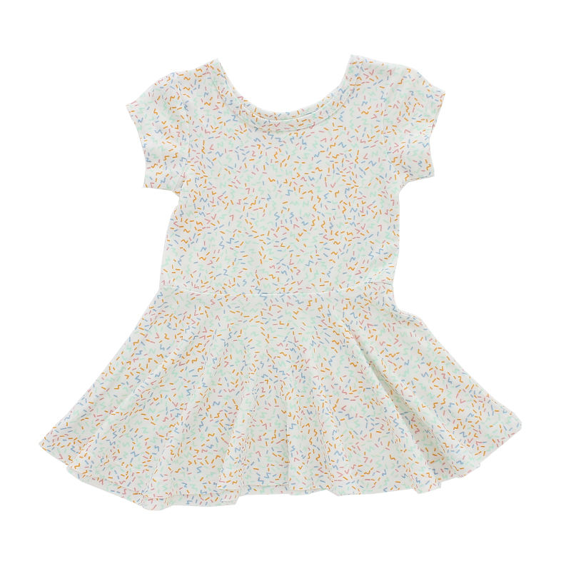Vestido de verão para bebês meninas, gola redonda, linha a, atacado, roupas infantis com design de impressão personalizado