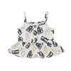 Impressão digital padrões de cores macacão atacado novo estilo verão venda quente padrão sem mangas adorável suspender vestido das meninas do bebê