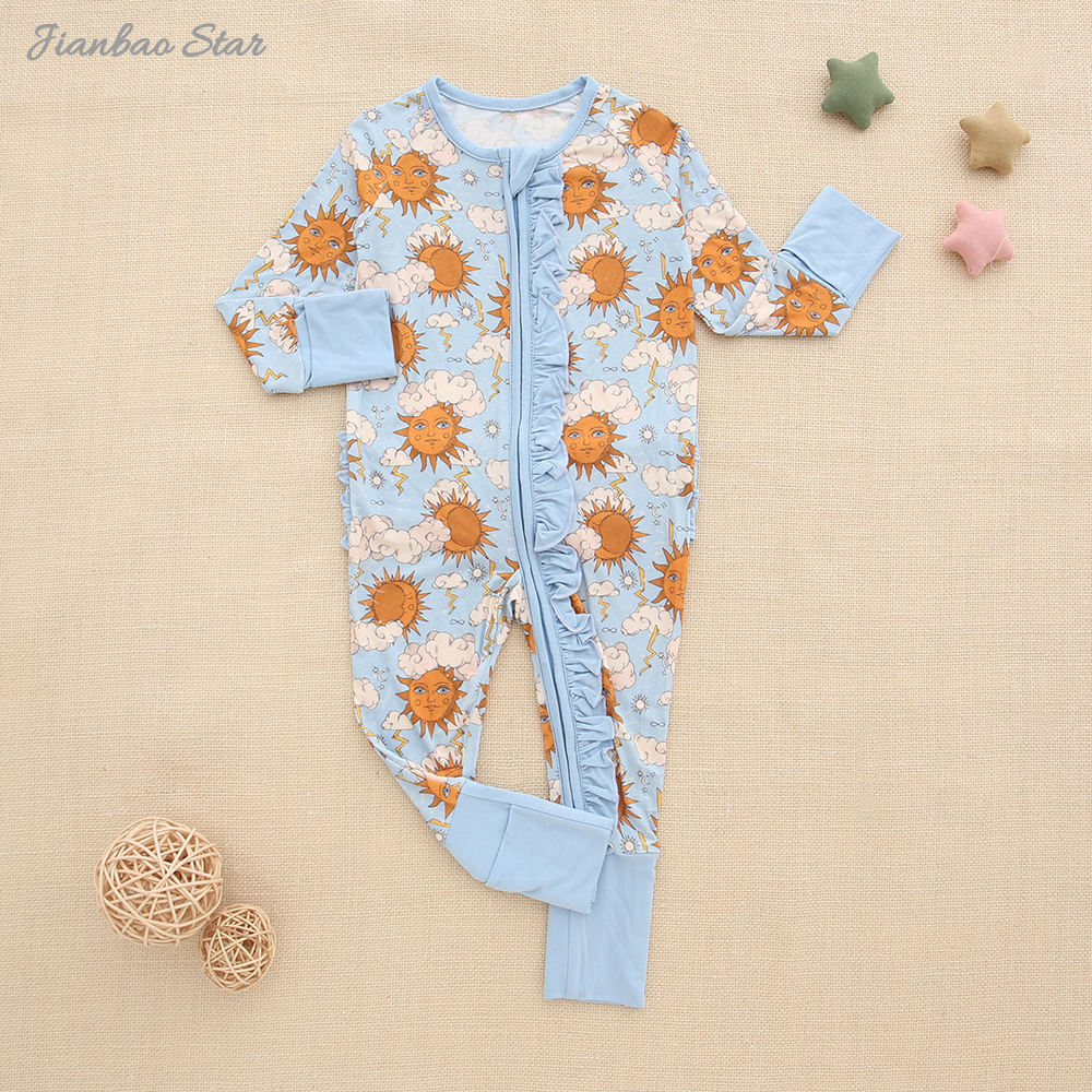 Macacão de bebê macio de viscose de bambu, pijama para recém-nascidos, roupas para meninos e meninas, macacão de bebê personalizado