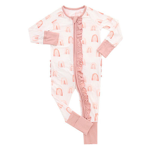 Macacão de bebê macio de viscose de bambu, pijama para recém-nascidos, roupas para meninos e meninas, macacão de bebê personalizado