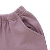 Conjunto de roupas de mangas compridas, tops de malha de bambu e elastano e conjuntos de roupas curtos de 2 peças com design de botão de abertura