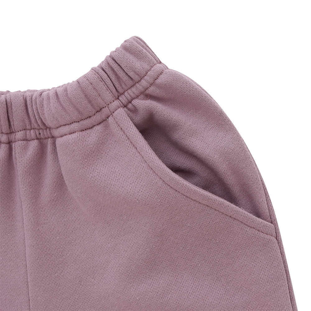 Conjunto de roupas de mangas compridas, tops de malha de bambu e elastano e conjuntos de roupas curtos de 2 peças com design de botão de abertura