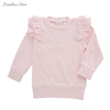 Conjunto de roupas para bebês meninas e crianças estilo inverno manga comprida com babados