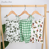 Conjuntos de pijamas para bebês recém-nascidos Quantidade OEM Verão Tops de malha Roupas para meninas 2 peças Conjuntos de roupas para bebês