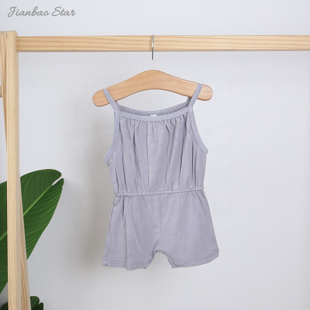 Macacão de bebê unissex de spandex de bambu macio e fino para dormir de bebê macacão de bambu