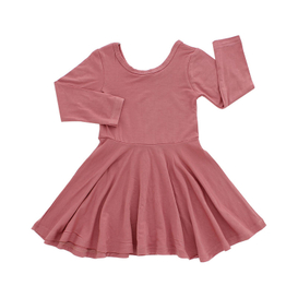 Vestido de manga comprida para meninas, estilo clássico, saia outono inverno, cor sólida, casual, festa, criança, roupas infantis, vestidos