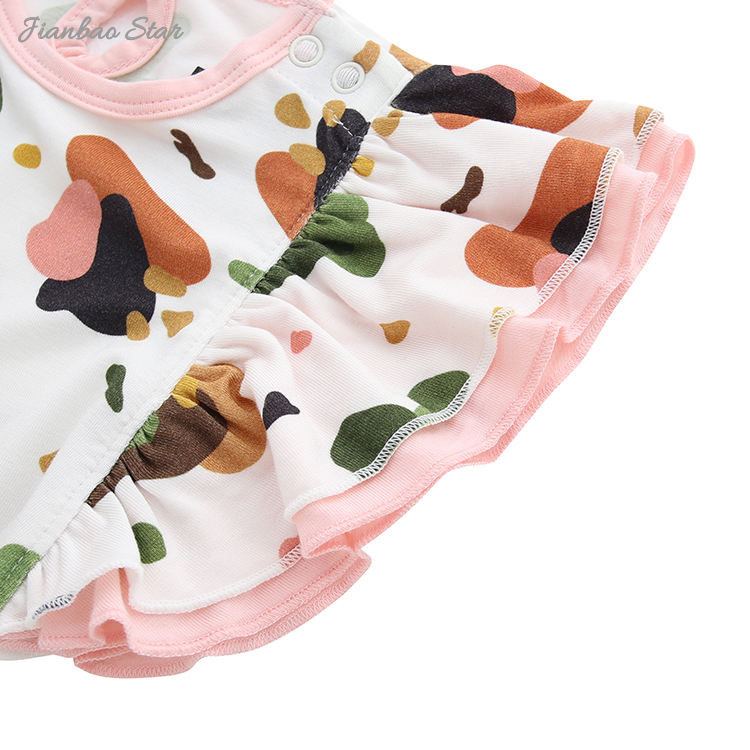 Novo design de alta qualidade confortável verão casual bonito padrão manga curta terno do bebê recém-nascido roupas do bebê