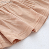 Tecido de bambu cor lisa sem mangas mangas curtas e mangas compridas Uma série de bebês meninas vestido infantil estilo babado