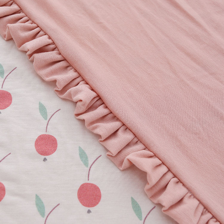 Camada dupla de inverno com estilo babado cobertor para bebês meninas infantis manta quente para crianças pequenas