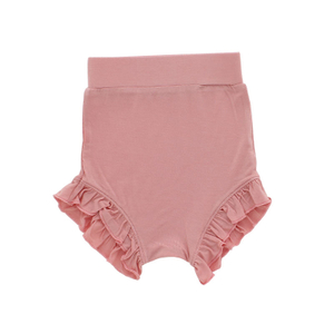 Atacado roupas íntimas para bebês com estampa personalizada de bambu elastano tecido de algodão para bebês meninas florais com babados design roupas infantis