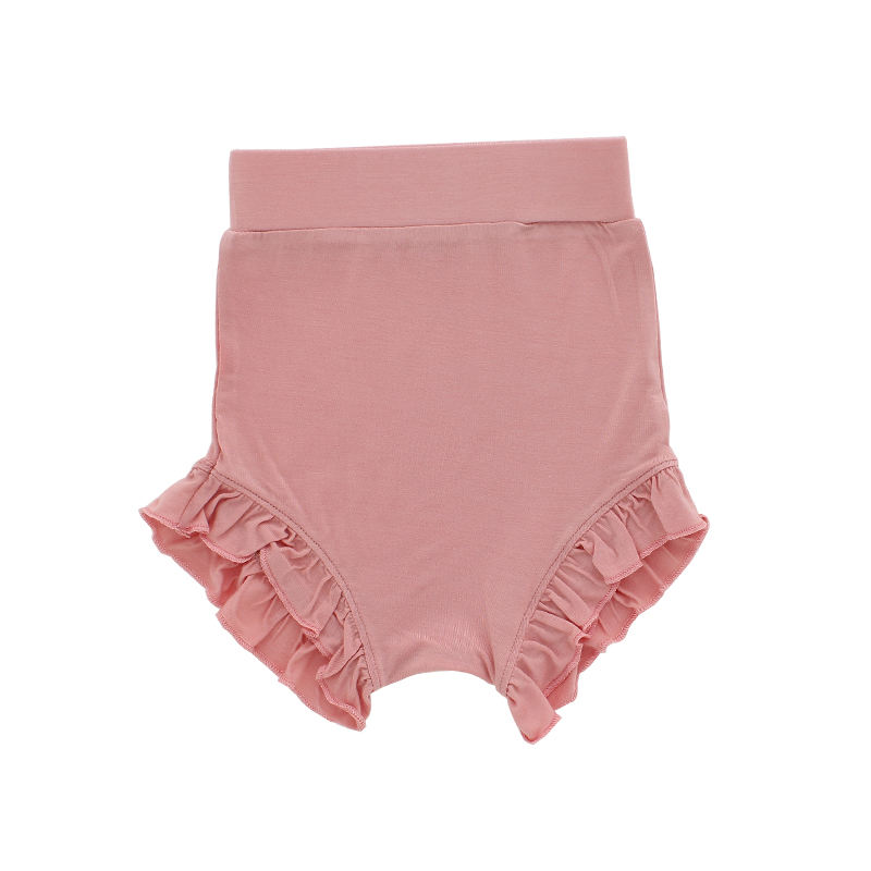 Atacado roupas íntimas para bebês com estampa personalizada de bambu elastano tecido de algodão para bebês meninas florais com babados design roupas infantis