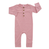 Macacão de algodão spandex de bambu manga longa lindo macacão de bebê em cores sólidas outono infantil macacão com zíper