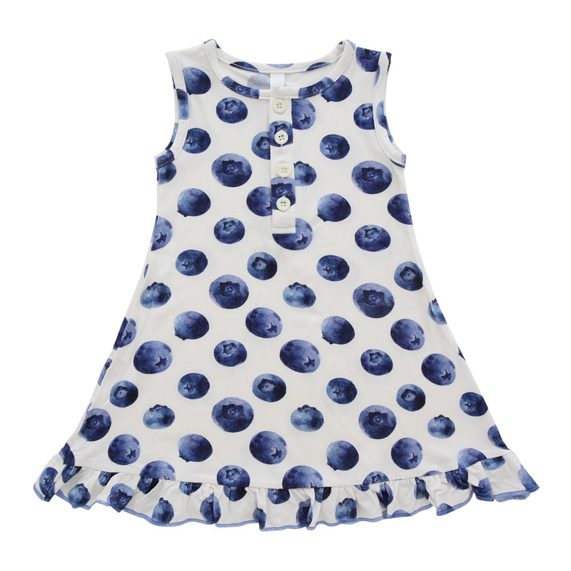 Vestido de verão doce e adorável para bebês meninas com design estampado OEM sem mangas vestido infantil multicolorido estilo floral