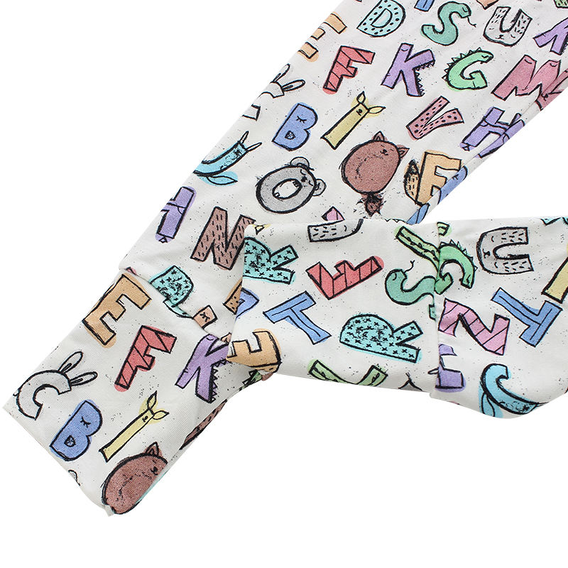 Conjuntos de roupas de outono para bebês e crianças, blusas de manga comprida e calças compridas, 2 peças, roupas amigáveis ​​com design adorável de padrão