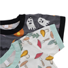 Recém chegados venda quente personalizado atacado moda 100% algodão halloween botões padrão de malha manga curta macacão do bebê