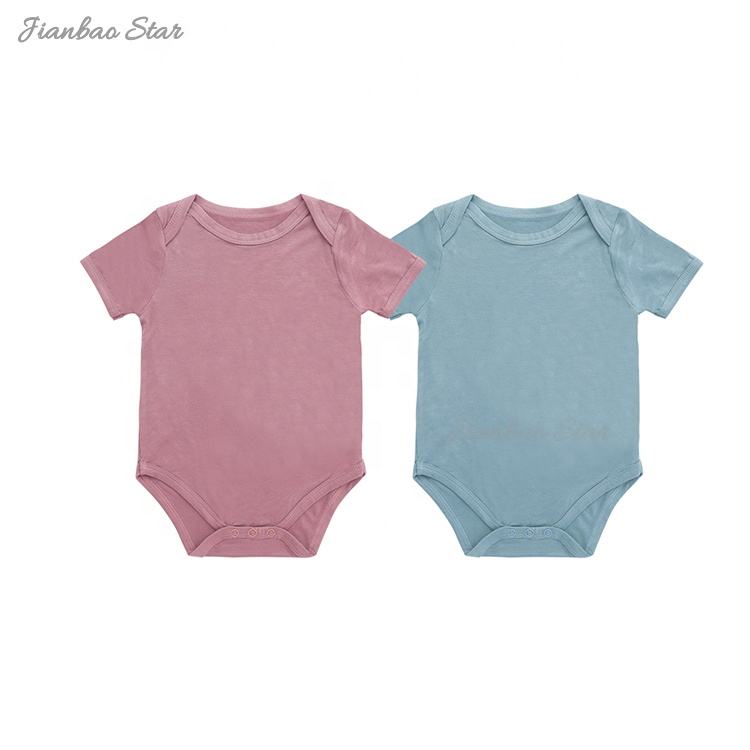 OEM 95% bambu 5% elastano macacão de manga curta roupas pijamas de bambu de alta qualidade para bebês recém-nascidos meninas meninos roupas casuais agradáveis
