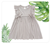 Personalize atacado novo estilo verão cor padrão sem mangas adorável suspender bebê meninas vestido macio roupas infantis