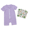 Macacão de bebê recém-nascido com zíper frontal único design verão macacões de bebê manga curta meninos e meninas roupas infantis
