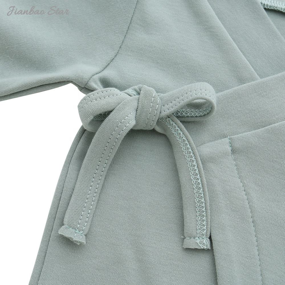 Novo conjunto de macacão de bebê de venda quente manga longa 95% viscose bambu 5% elastano impressão personalizada botão em branco macacão babi