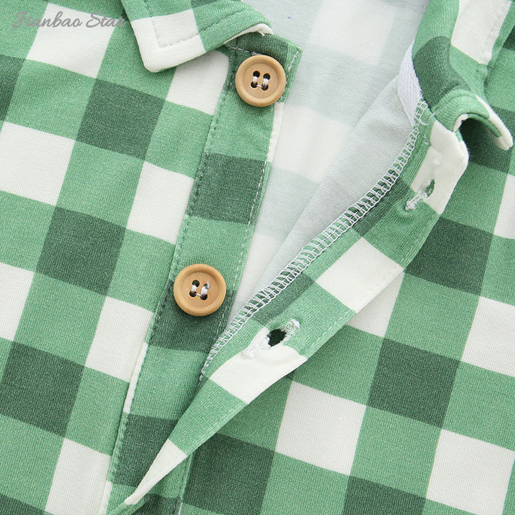 Nova impressão personalizada primavera outono conjuntos de pijamas de bebê bambu elastano recém-nascidos meninos duas peças conjunto de roupas de bebê