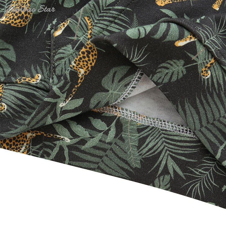 Novo design 100% algodão malha lindo padrão confortável casual manga curta roupas de bebê com chapéus e bolso