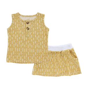 Conjuntos de pijamas para bebês recém-nascidos, verão, sem mangas, malha 100% algodão, bambu, tops, meninos, meninas, roupas, 2 peças, roupas de bebê, oem
