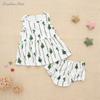 Novo lançamento Baby Peplum Top sem mangas com Bloomers tecido 100% algodão respirável conjunto de roupas de bebê com serviço OEM