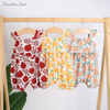 Novo lançamento plissado sem mangas macacão de bebê primavera verão incrível corte e estilo doce tecido de algodão de bambu roupas de meninas do bebê