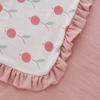 Camada dupla de inverno com estilo babado cobertor para bebês meninas infantis manta quente para crianças pequenas