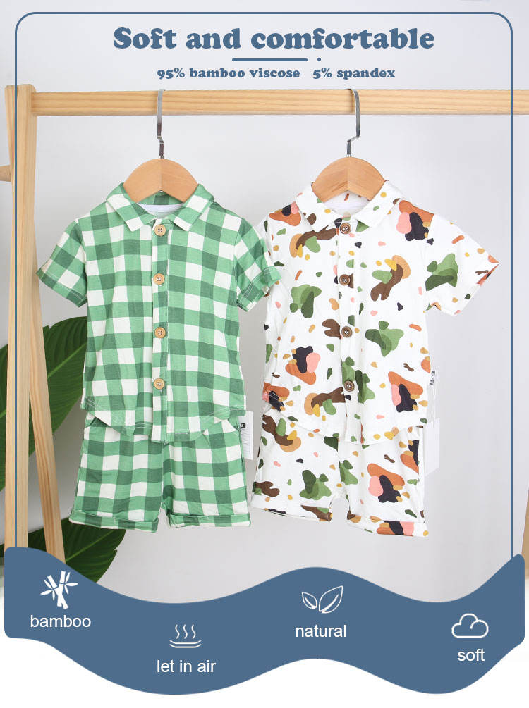 Camisa polo de manga curta e shorts para bebês e crianças, meninos, design de bolso, gola virada para baixo, roupas infantis, terno de verão
