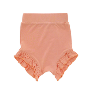 Venda imperdível 95% bambu e 5% tecido elastano tricotado infantil bebê meninas verão bloomer com lindo design de babados