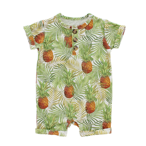 Extra macio de bambu viscose malha verão leve beachwear estilo manga curta unisex terno do bebê conjunto macacão