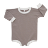 Direto da fábrica 95% bambu 5% elastano macacão de bebê manga longa com botão de pressão design cor sólida estilo roupas de bebê