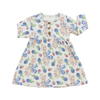 Design bonito bebê meninas vestido casual roupas de festa outono manga longa moda bebê menina saia em padrão sólido e colorido