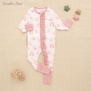 Macacão de bebê macio de viscose de bambu, pijama para recém-nascidos, roupas para meninos e meninas, macacão de bebê personalizado