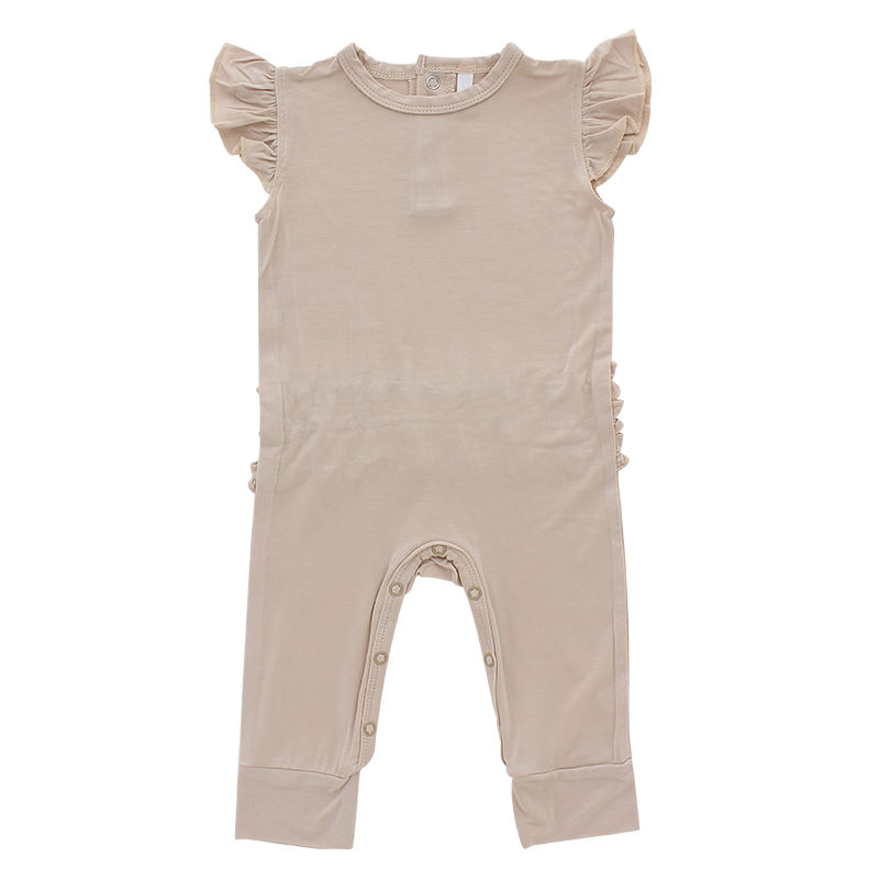 Roupas de bebê estilo verão macacão sem mangas e calças compridas com botão de pressão macacão de alta qualidade 95% fibra de bambu 5% elastano